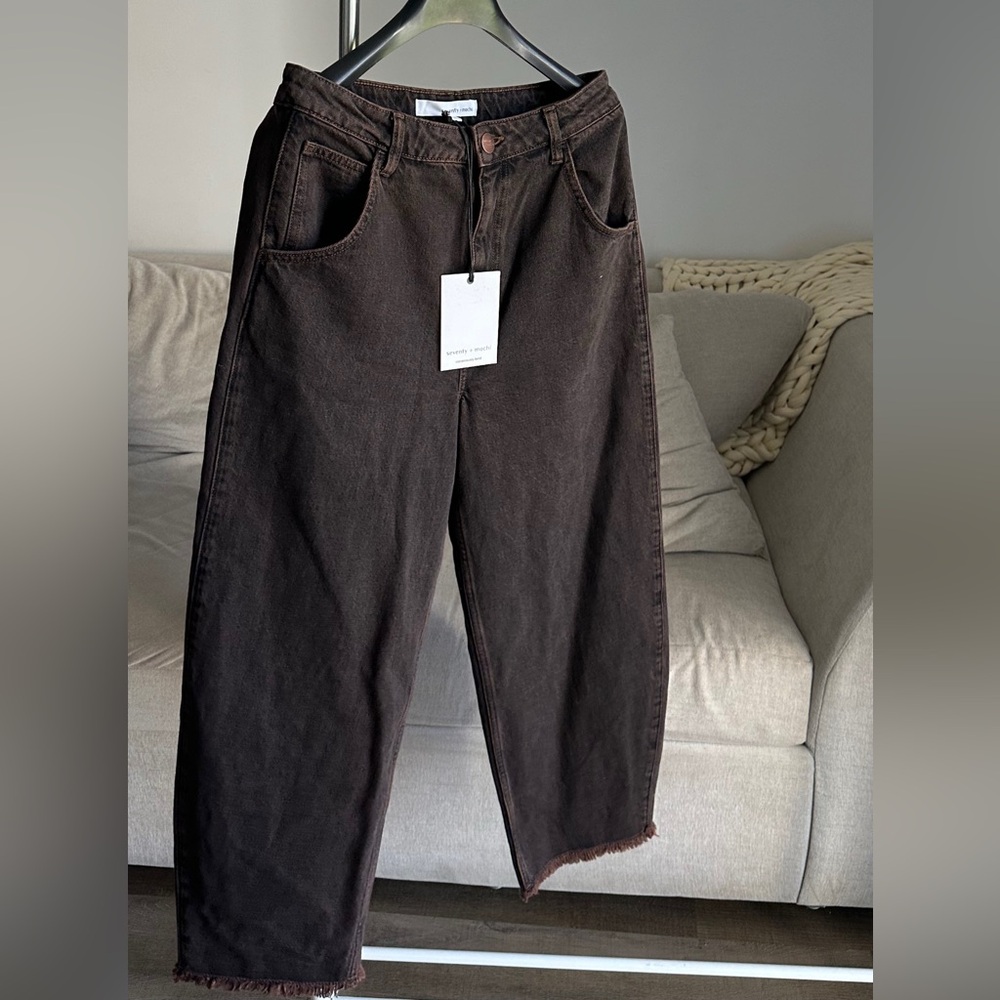 Seventy + mochi Women's Brown Jeans